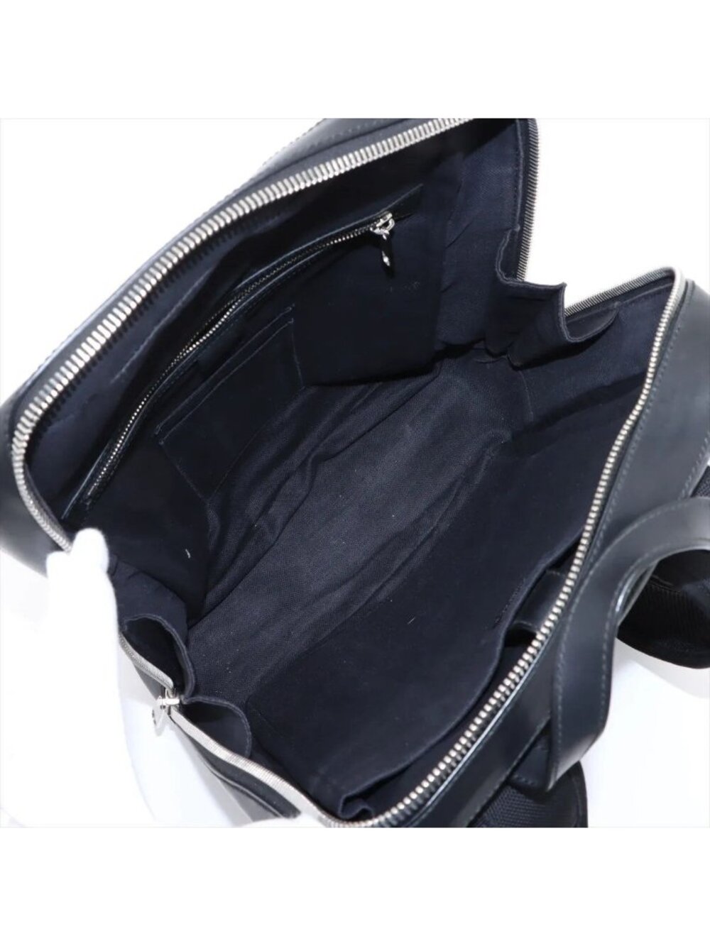 Gucci GG Supreme Sherry Line Leather Backpack Black - Picture 7 of 12